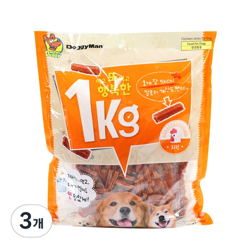 도기맨 1키로 져키 칠면조, 칠면조맛, 1kg, 1개