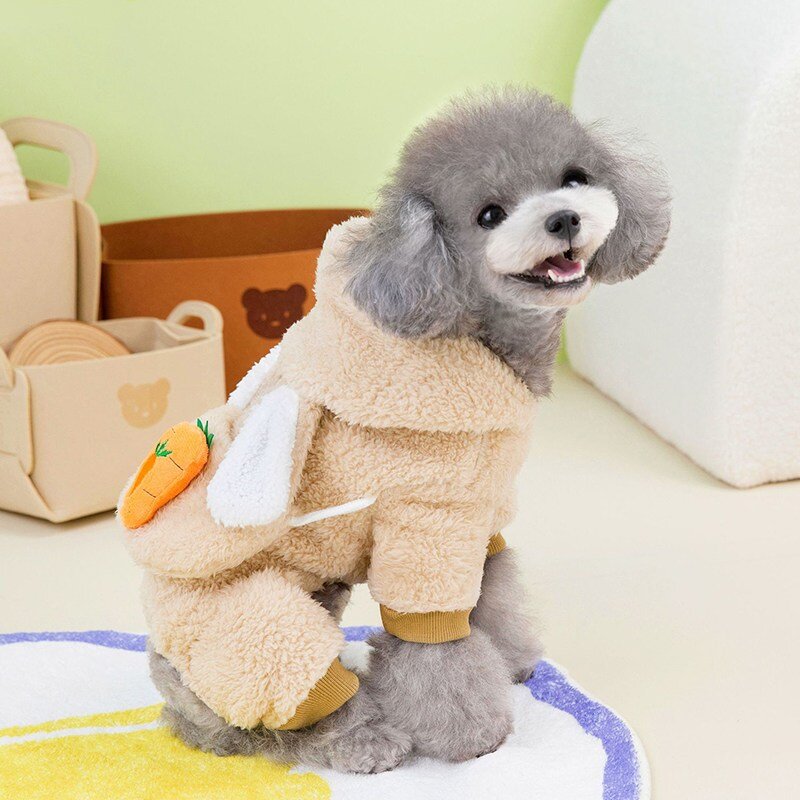 파스텔펫 캐럿포켓 래빗 극세사 올인원, 핑크