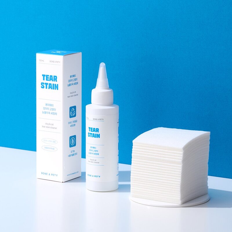 본아페티 강아지 고양이 눈물 자국 세정 제 클리너 눈곱 눈꼽 지우개, 1개, 120ml