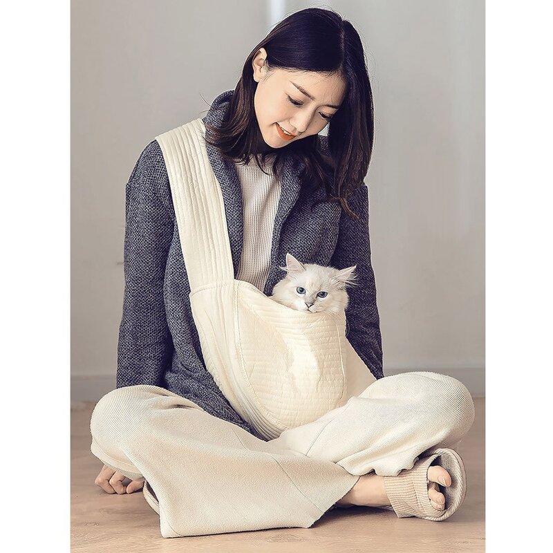 마이바우 포근 포대기 슬링백 반려동물가방, 1개