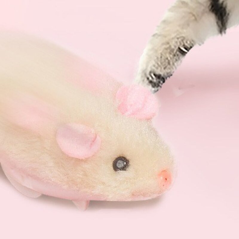 티티펫 고양이 움직이는 미니 태엽쥐 장난감 3종 세트, 혼합색상, 1세트