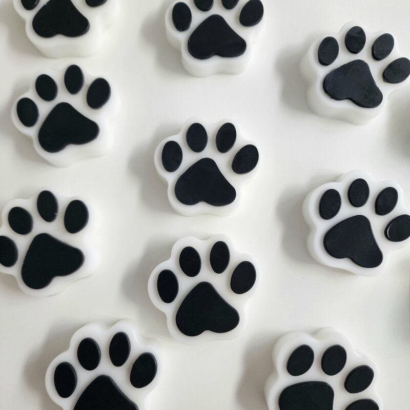강아지생일답례품 강아지발바닥비누, 투명박스