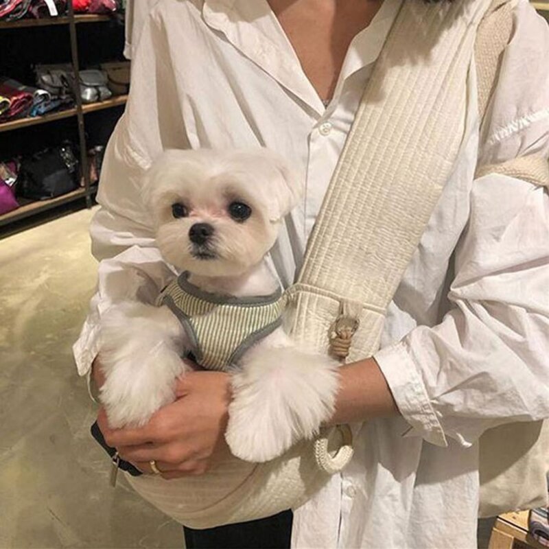딩동펫 반려동물 폭닥 슬링백, 아이보리, 1개