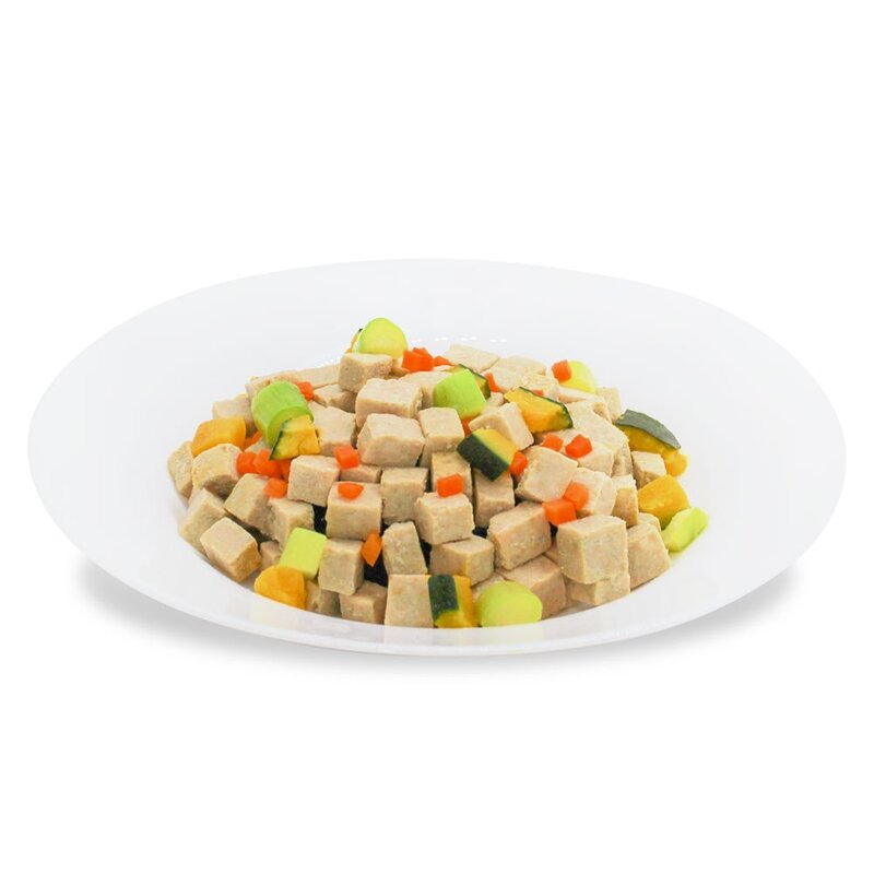 오아오 강아지 전연령용 아침한끼 큐브 연어 습식사료, 70g, 3개