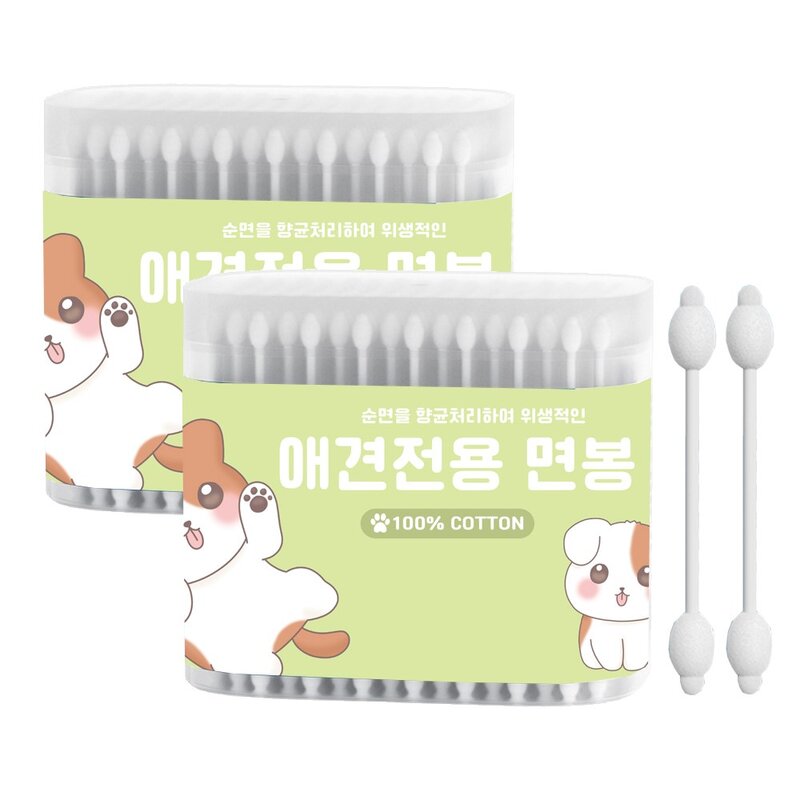 슈슈펫 반려동물 전용 강아지면봉 가성비, 2개, 110개입