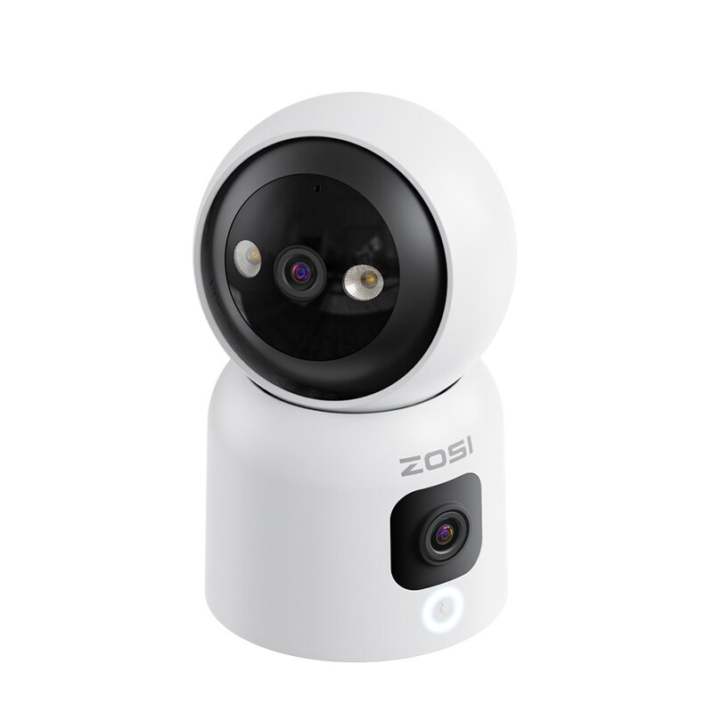 ZOSI 홈 보안 카메라 WiFi CCTV 고화질 600만 화소 듀얼 F2.0렌즈 가정용 감시카메라 실내용, C5284D 200만+200만, 1개