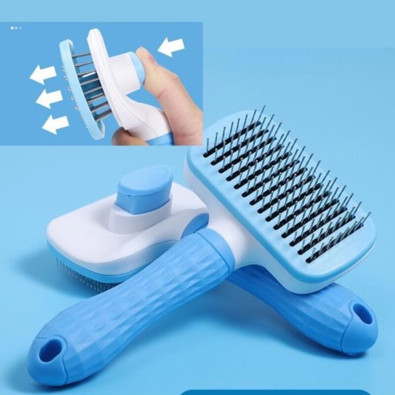 개털 제거 브러시 고양이 손질 및 관리 빗 긴 머리 애완 동물 청소 목욕 용품, 1개, 01 C