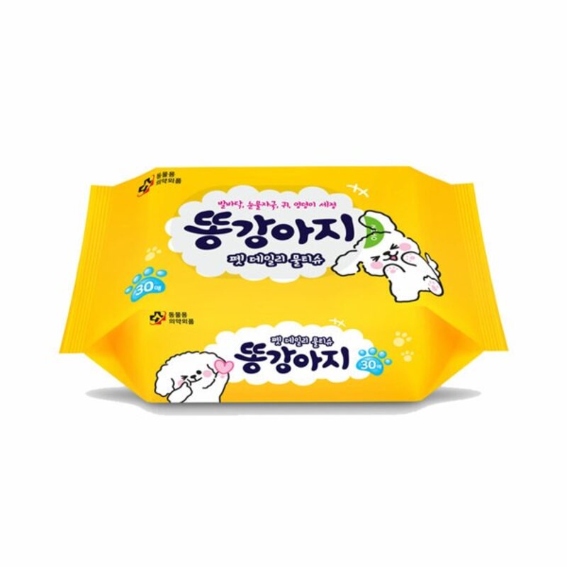 다목적 똥강아지 애견물티슈 30매 10개, 30개입