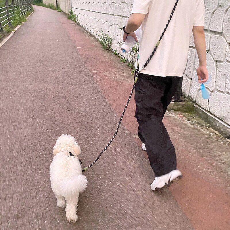 동구네 두꺼운 핸즈프리 멀티 리드줄, 핑크, 1개