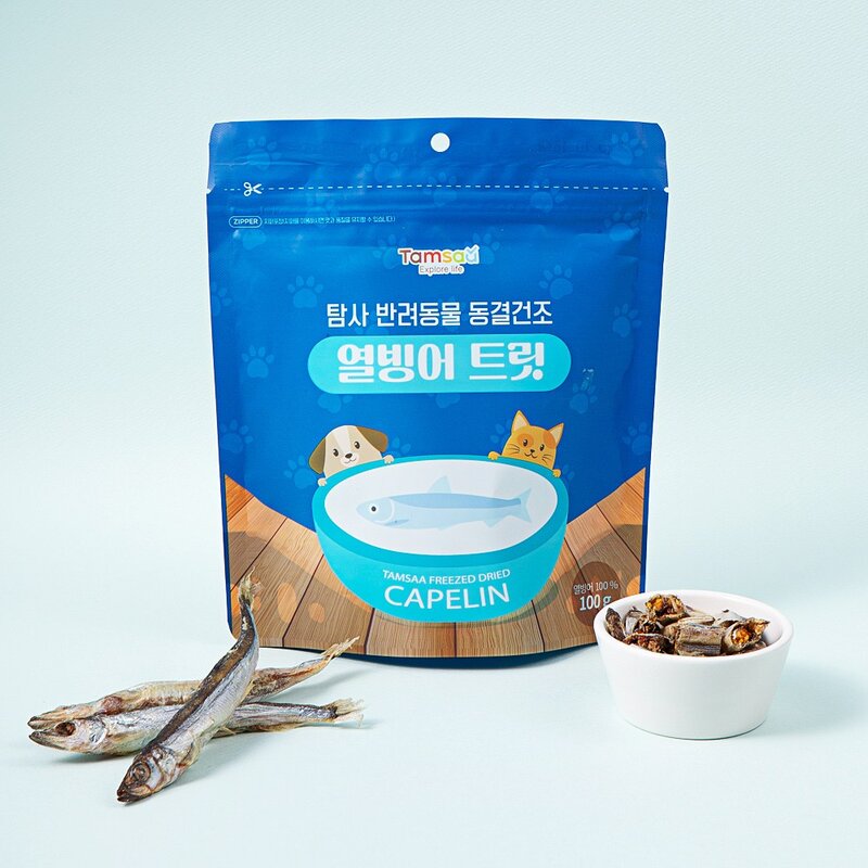 탐사 반려동물 동결건조 간식, 열빙어 트릿, 100g, 1개