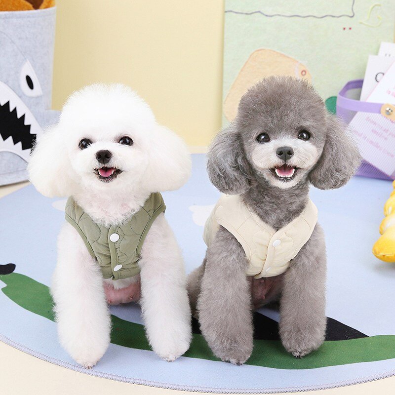 강아지 겨울옷 패딩 조끼 고양이 점퍼 누빔, 1개