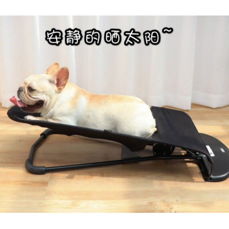 포포 강아지 흔들의자 소형 반려동물 전용 누운 의자 수면 요람 스프링 스윙 침대, 1개, A.그레이 듀얼 메쉬