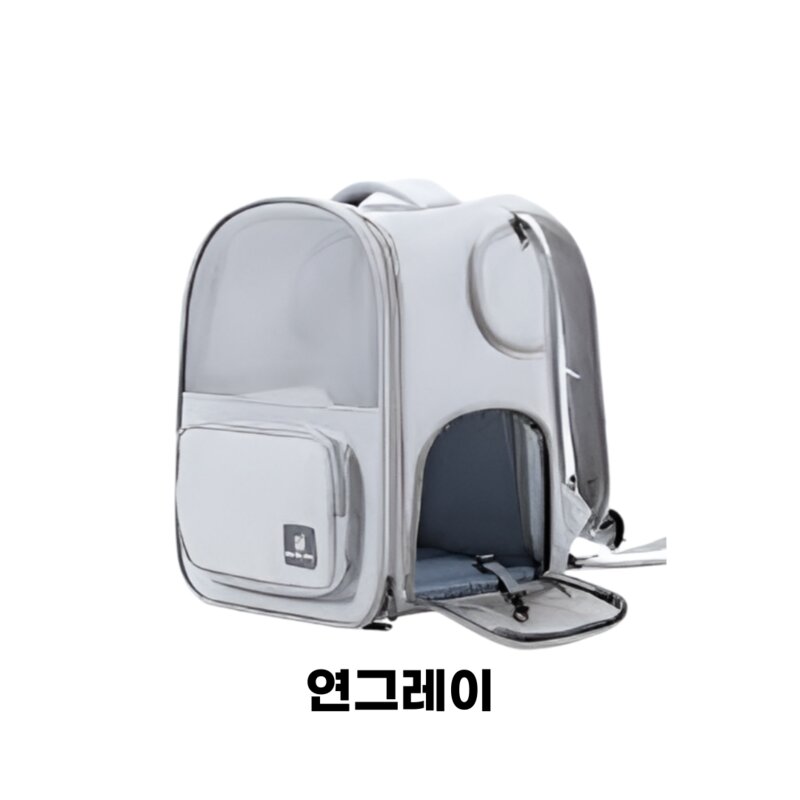 예스펫 강아지 고양이 반려동물 여행 외출용 텐트식 확장형 이동 백팩 가방, 1개, 연그레이