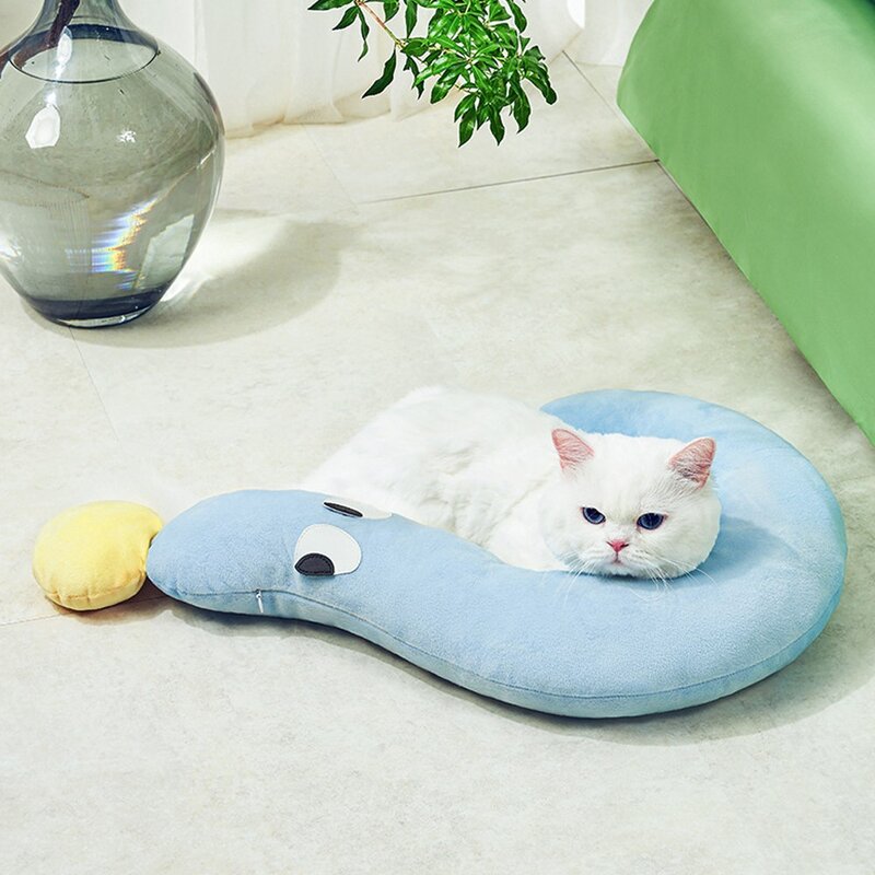 아서아리 고양이 물음표 쿠션 방석 하우스, 옐로우