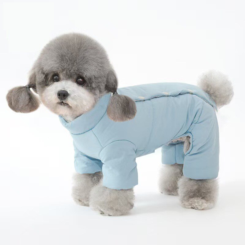 AIwarmdog 강아지 추동 네발 패딩 백오픈 솜 패딩, 1개, 핑크