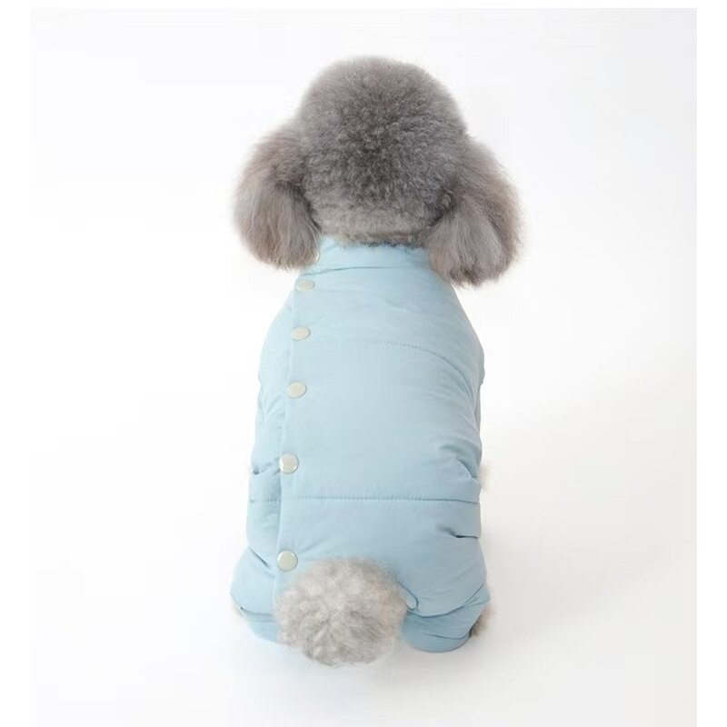 AIwarmdog 강아지 추동 네발 패딩 백오픈 솜 패딩, 1개, 핑크