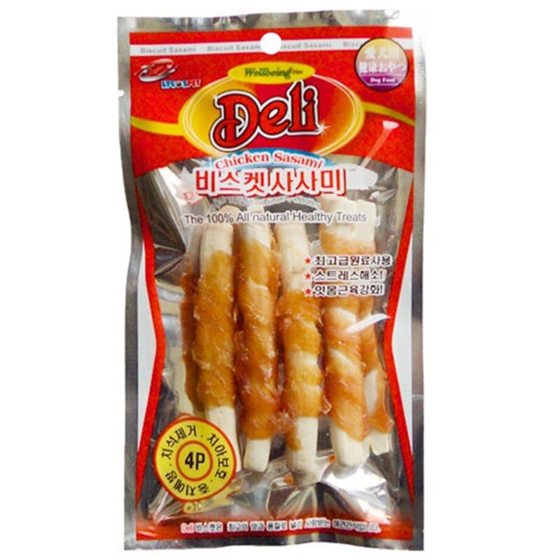 애견 잇몸근육 강화 비스켓 사사미 4p 리트리버 세인트버나드 덴탈껌