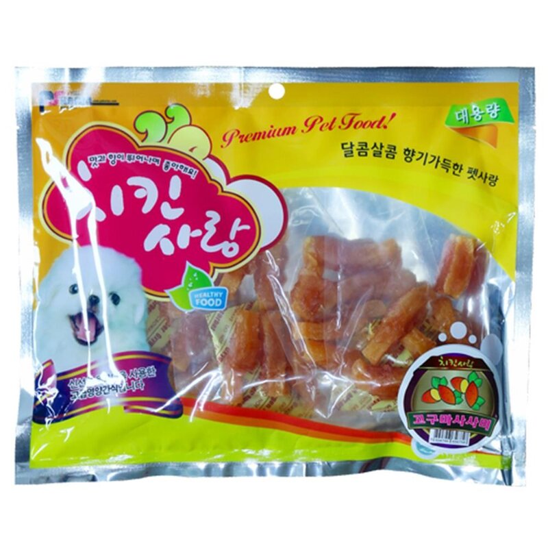 쫀득 식감 애견간식 고구마 사사미 400g 반려견 강아지 푸들 댕댕이