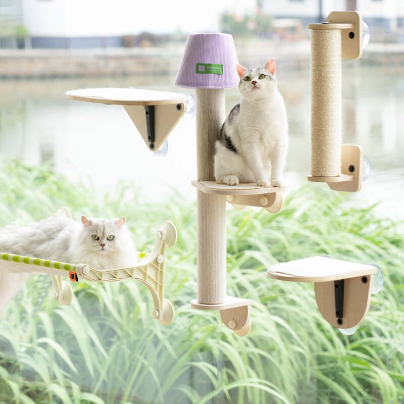 카무라라 고양이 창문 캣타워 캣워커 계단, 1개