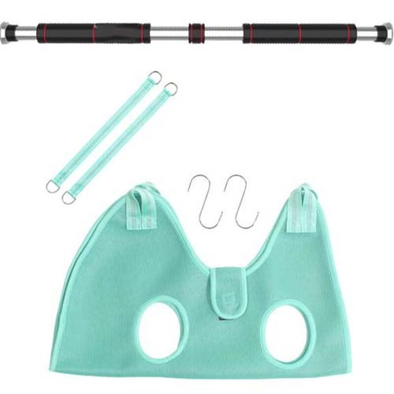 펫먼트 안전 스트랩 미용해먹 거치대 + 철봉지지대, 민트, M, 1개