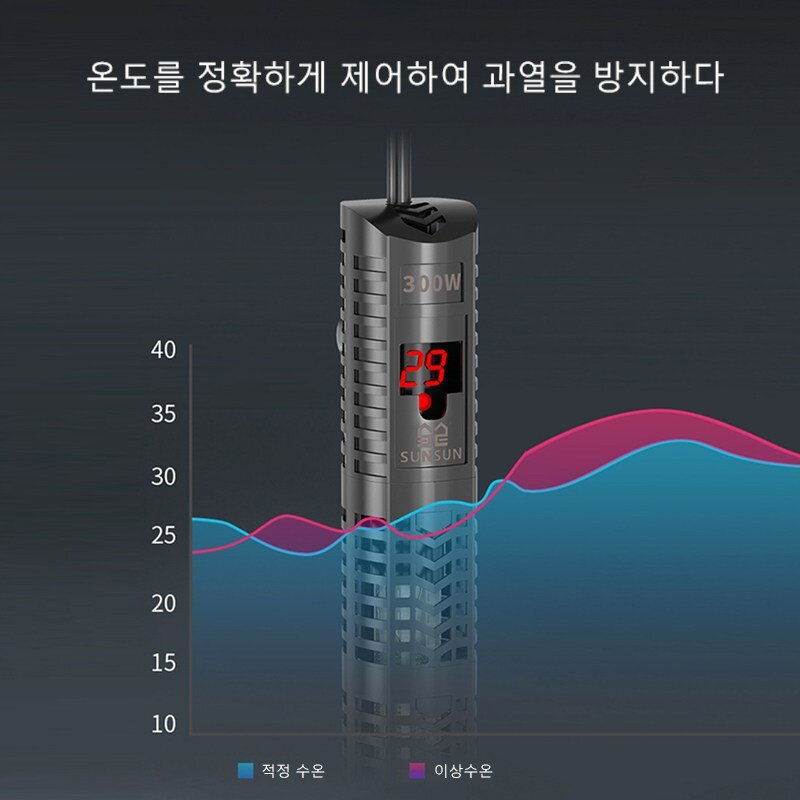 어항 디지털 자동 히터 수족관 거북이 수온 조절기 LCD 디스플레이 보호 케이스 포함 완전 방수 50w 100w 200w 300w 500w, 1개