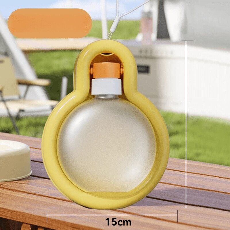 미니코메타 강아지물통 휴대용 반려동물 산책 물병, 350mL, 1개, 옐로우