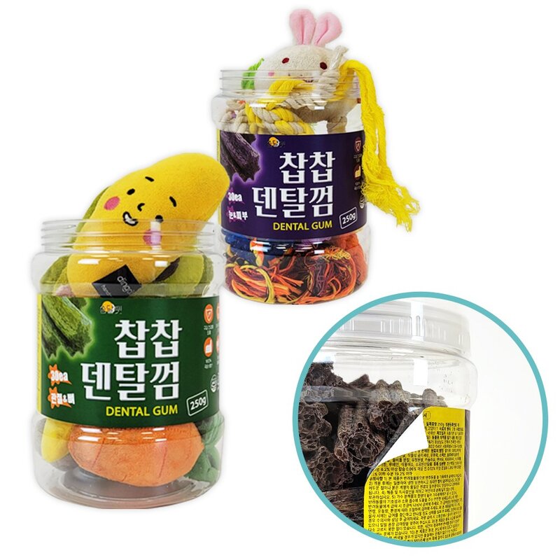 쏨달펫 찹찹 덴탈껌 2종 세트, 관절+뼈,  눈+피부, 500g, 1세트