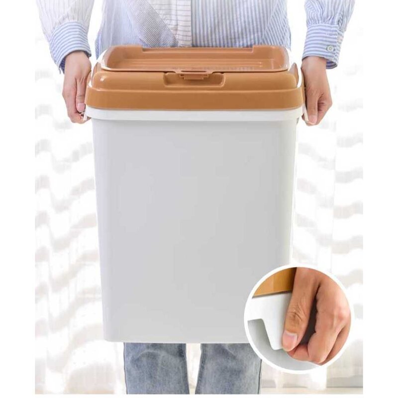 강아지 사료통 대형견 플라스틱 40kg 50kg 골드리트리버 진돗개 개사료통, 1. 스몰  블루 24kg, 1개