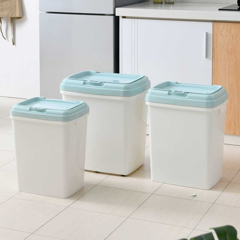 강아지 사료통 대형견 플라스틱 40kg 50kg 골드리트리버 진돗개 개사료통, 1. 스몰  블루 24kg, 1개