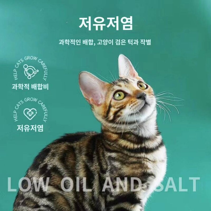 리랑 고양이 플래그십 스토어 고양이 5근 2.5kg 정품 생선 맛 고양이 살찌는 길고양이 범용 고양이, 엘은 소고기 연어 5근을 고양이 로 즐겼다