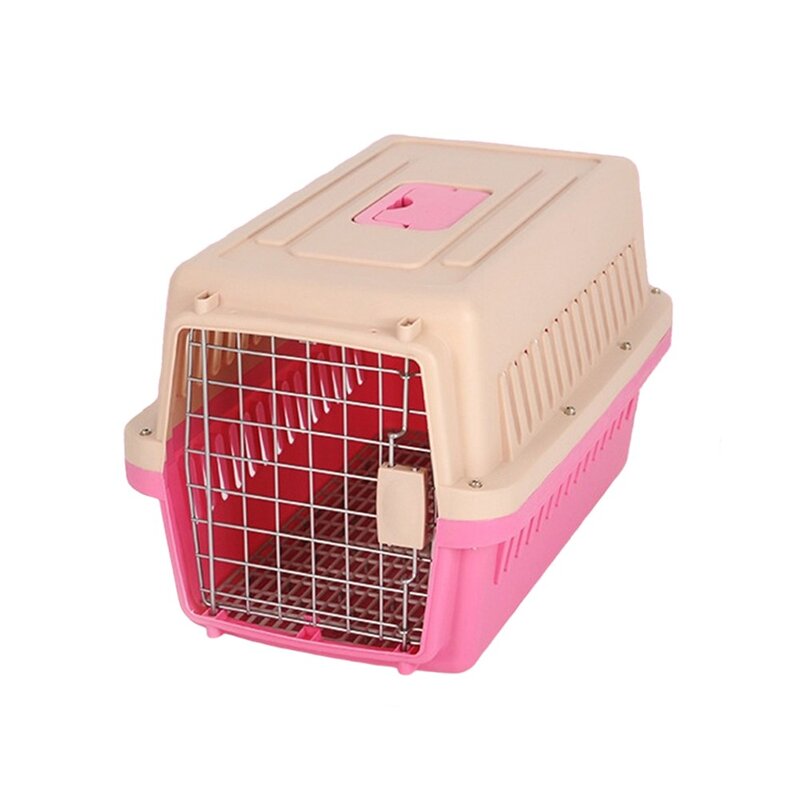 뉴비펫 반려동물 이동캐리어 강아지 고양이 켄넬 외출가방 이동장, 오렌지, 1개
