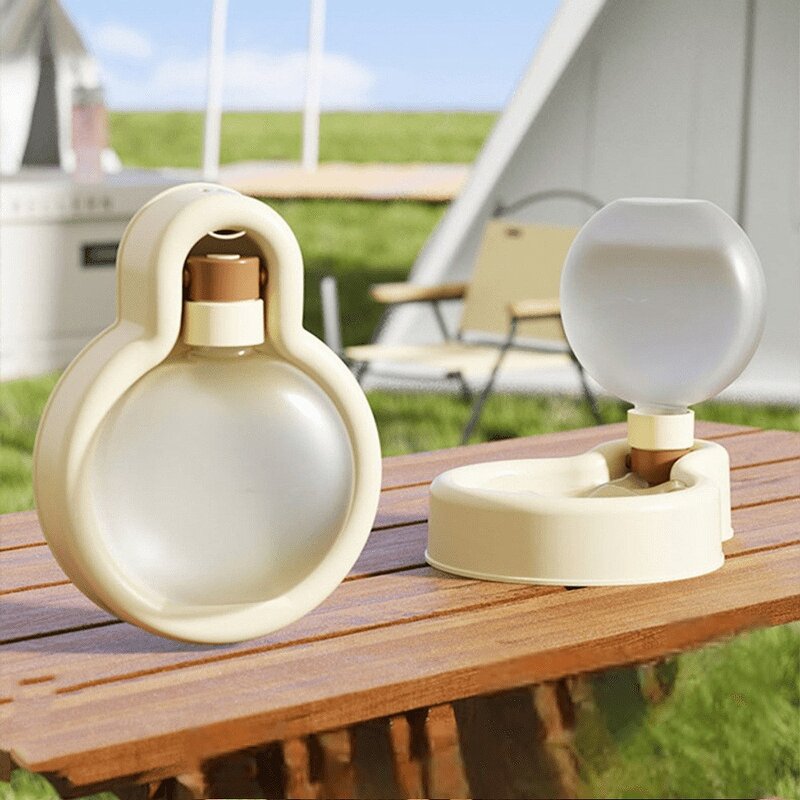 미니코메타 강아지물통 휴대용 반려동물 산책 물병, 500mL, 1개, 옐로우