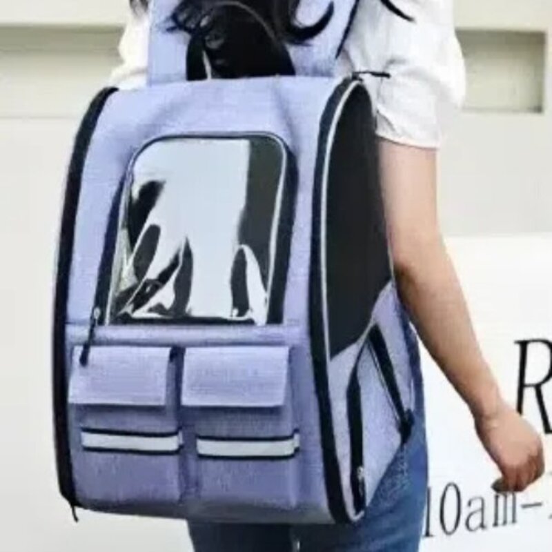 쿠가미 강아지 사륜 캐리어 탈부착 반려동물 백팩, 그레이