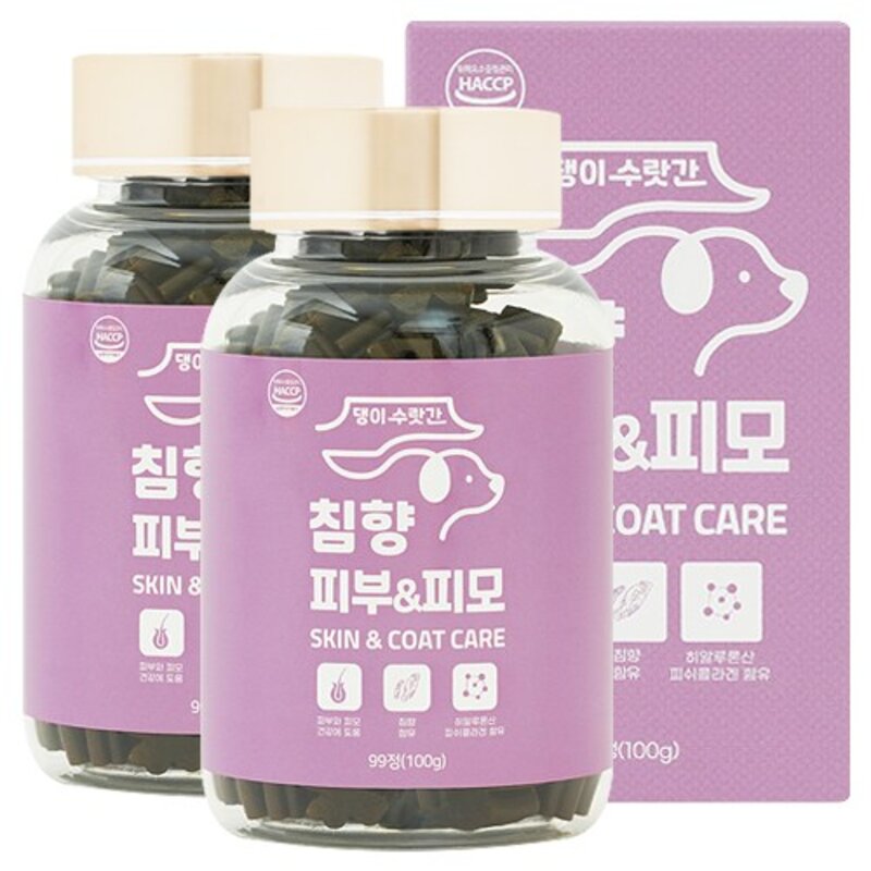 강아지 피부병 곰팡이성 피부염 피부영양제 발습진 아토피 모낭충 댕이수랏간 침향 피부&피모 100g, 1개, 피부/피모