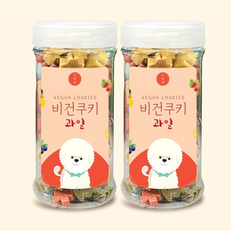 강아지 간식 비스킷 비건 쿠키 90g(과일), 90g, 1개, 과일