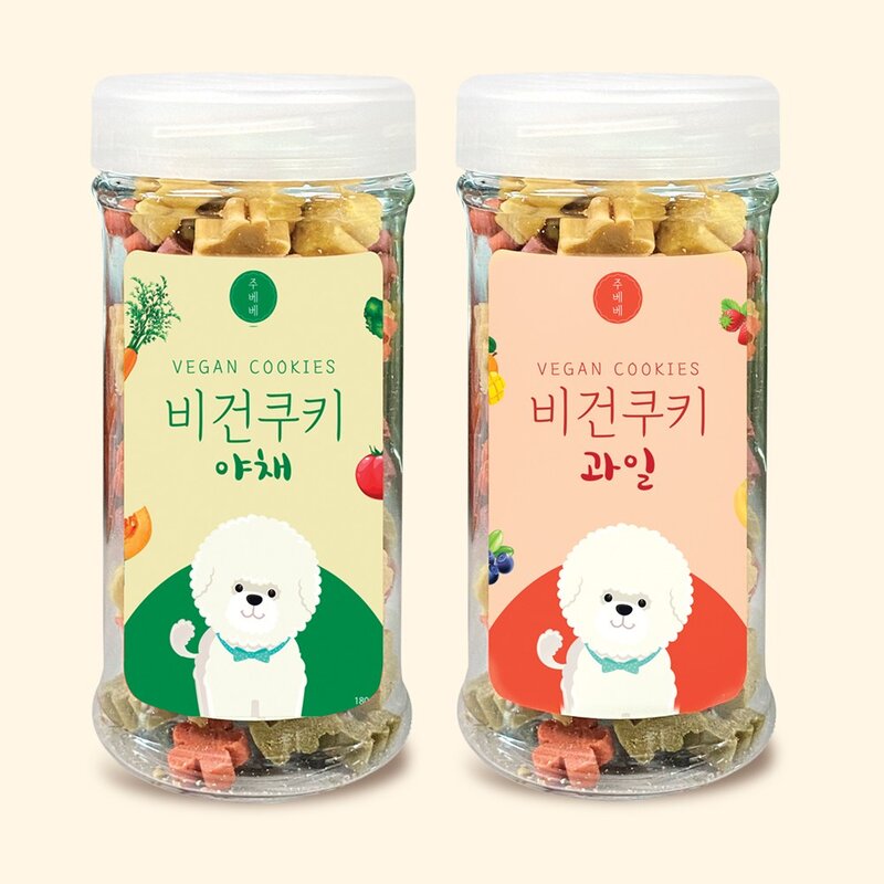 강아지 간식 비스킷 비건 쿠키 90g(과일), 90g, 1개, 과일