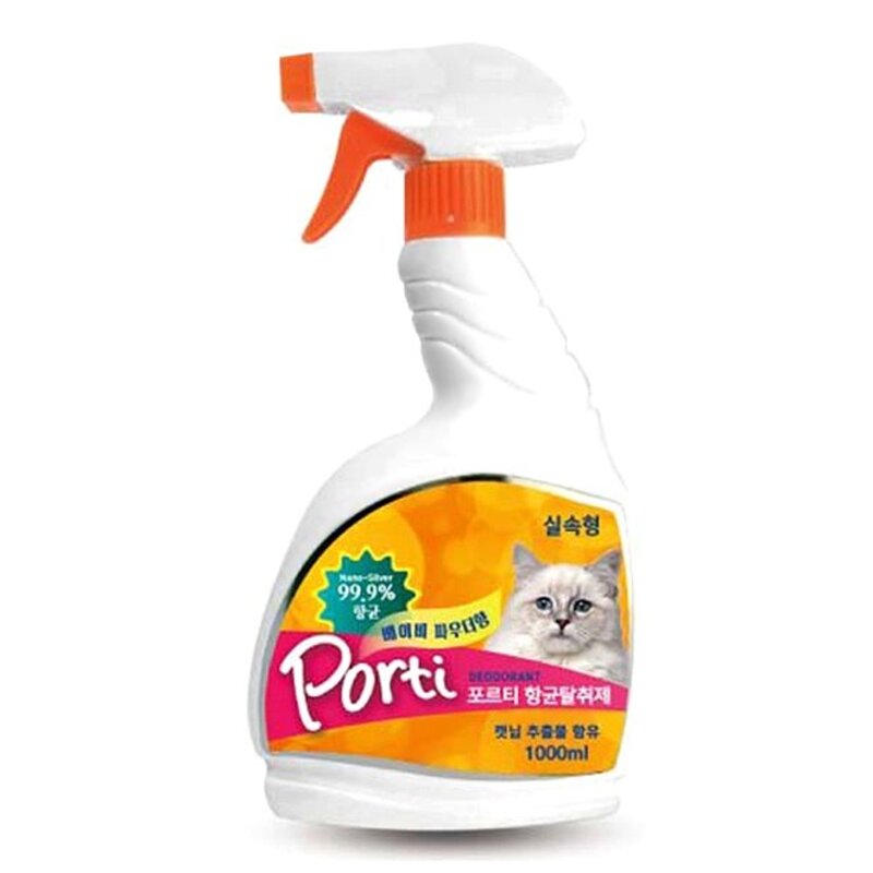 포르티 고양이용 향균 탈취제 실속형 1000ml 1개