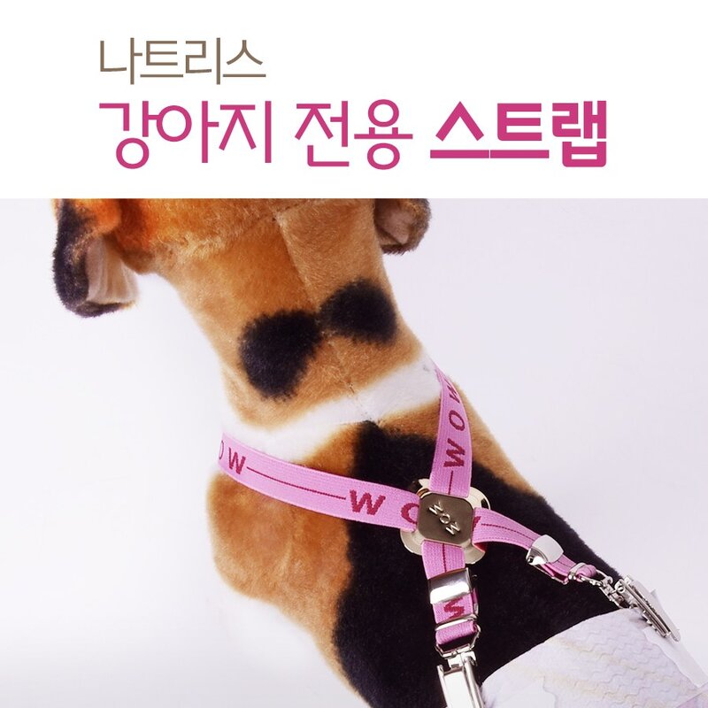 나트리스 강아지 기저귀 전용 스트랩 멜빵 암컷 중형