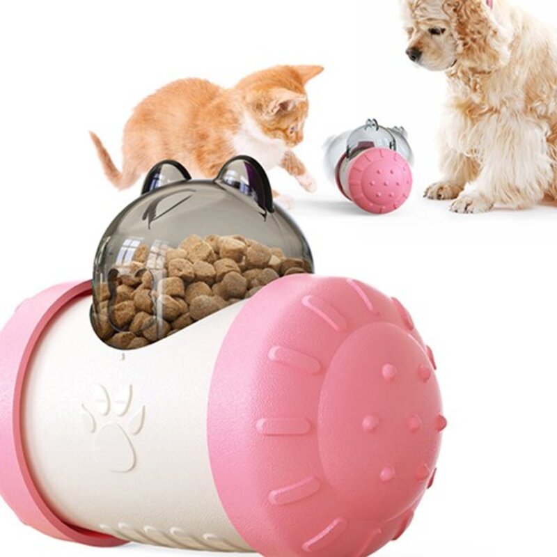 애견 강아지 고양이 간식 사료통 장난감, 민트, 1개