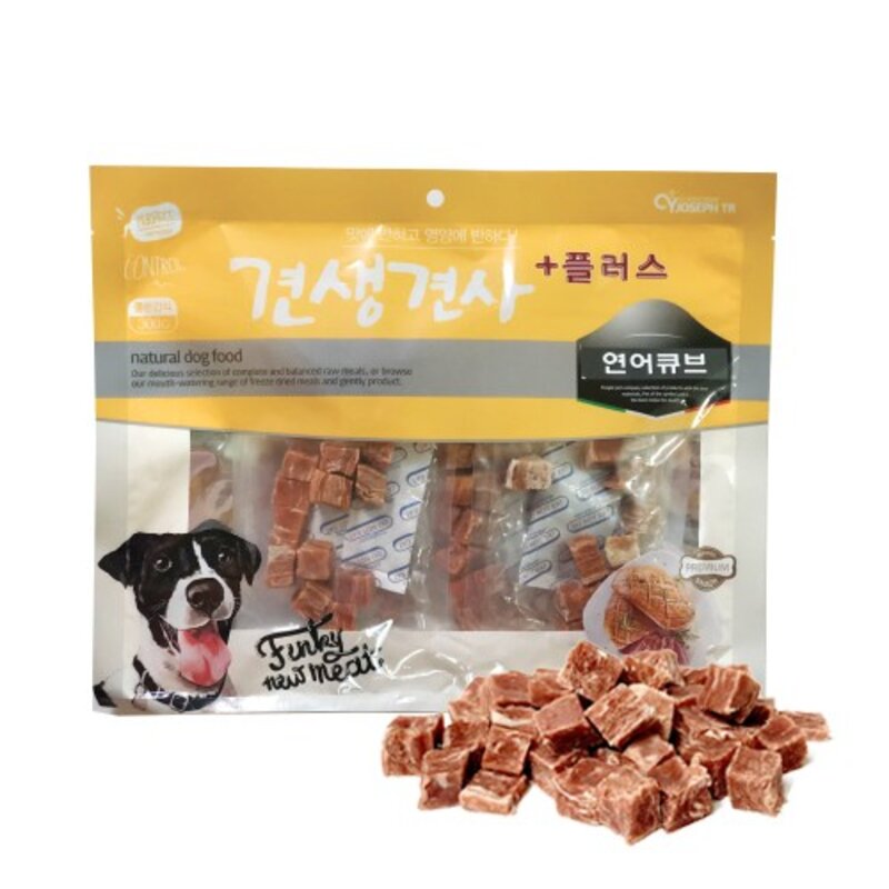 견생견사 플러스 대용량 강아지간식 300g 12종, 치킨 큐브 300g, 1개