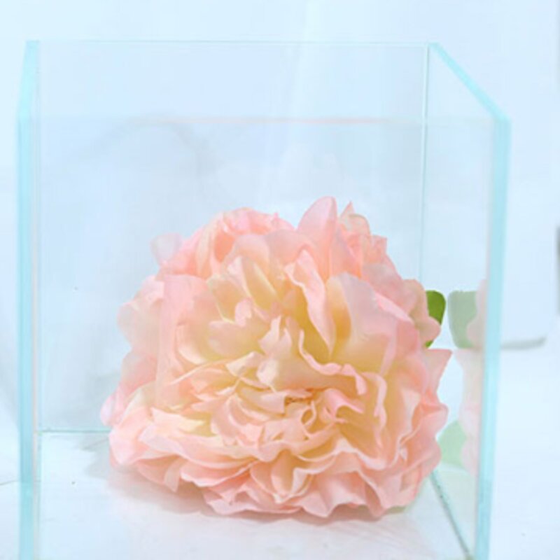 미미네아쿠아 베타 실크 플라워 베드 연핑크 수조장식 14 x 14 cm 3개
