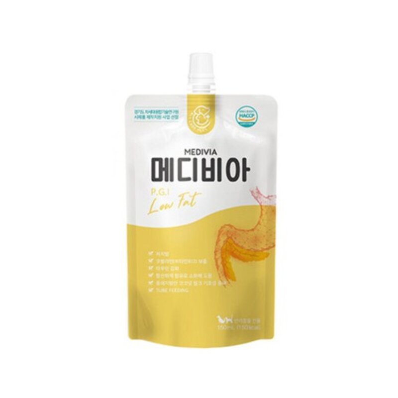 (강아지 고양이) 메디비아 로우펫 저지방 췌장염 유동식 액상사료150ml