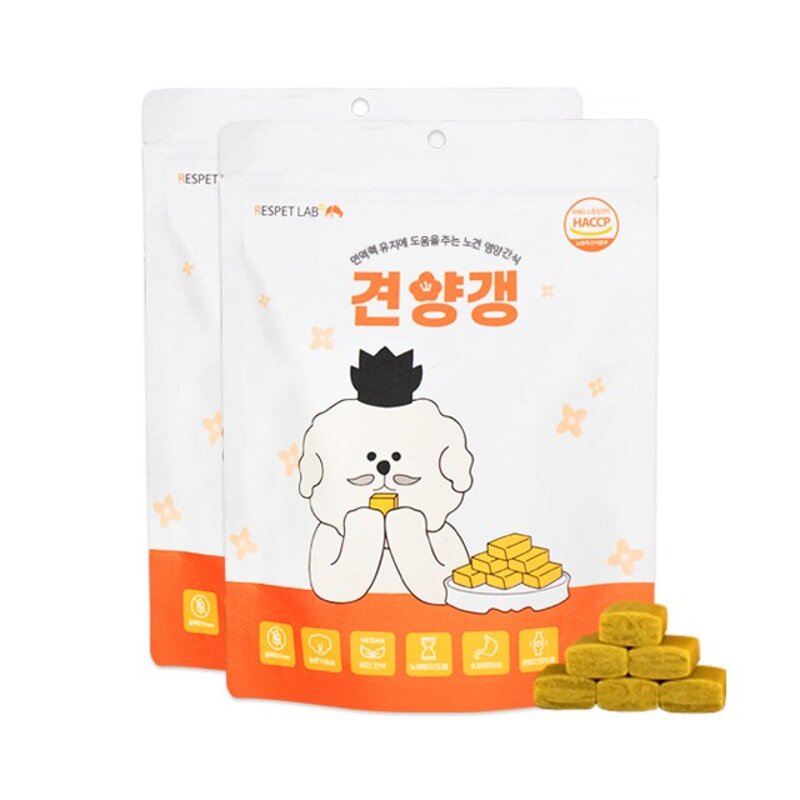 리스펫랩 강아지 노령견 간식 견양갱 7g x 30p, 210g, 면역력 유지, 2개