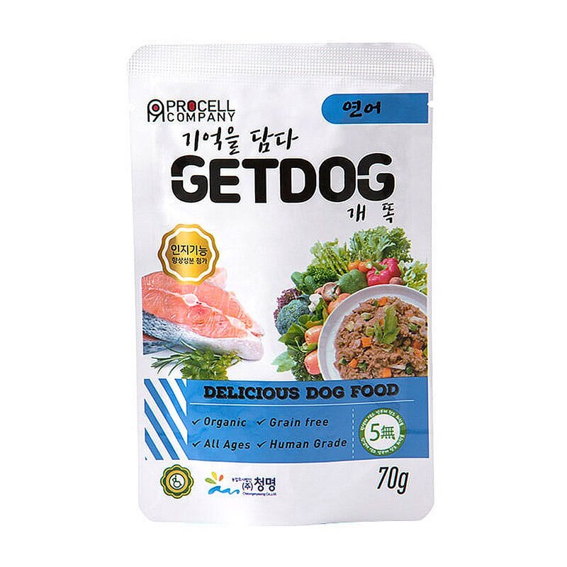 개똑 강아지 습식사료 연어맛 840g 70gx12팩