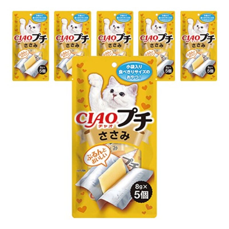 이나바 고양이 CIAO 쁘띠 사료 5p 닭가슴살 40g 6개