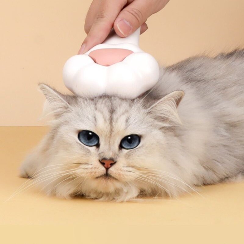 예보들 고양이 발바닥 반려동물 브러시 강아지 털관리 고양이 털 빗 고양이 브러쉬 강아지 브러쉬, 화이트, 1개