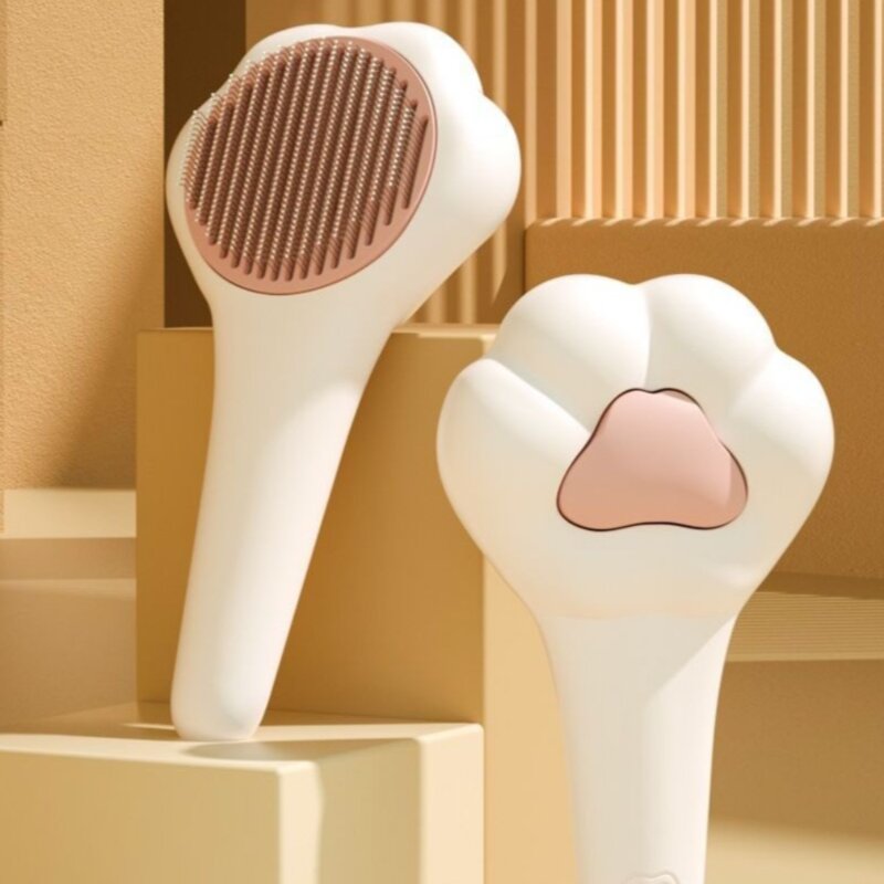 예보들 고양이 발바닥 반려동물 브러시 강아지 털관리 고양이 털 빗 고양이 브러쉬 강아지 브러쉬, 화이트, 1개