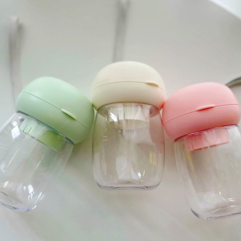 강아지 원터치 휴대용 원터치 물병 300ml 핑크 1개