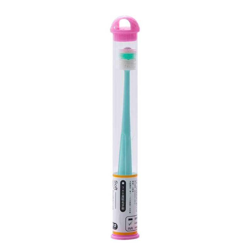 애견 칫솔 반려묘 소프트 칫솔 칫솔 360도 치아 세척 키트, GN, 1개