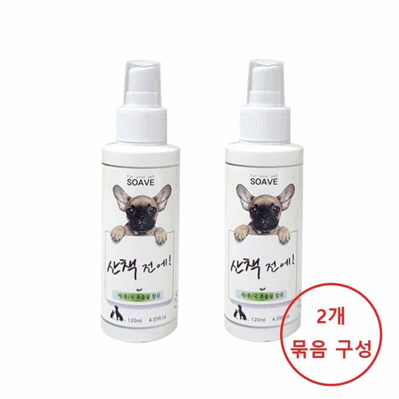 산책 스프레이 120㎖ 벼룩 애견진드기약 사상충 진드기퇴치제, 1개, 120ml